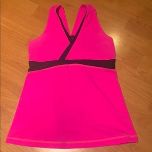 Lululemon Deep V Pink Athletic Tank
